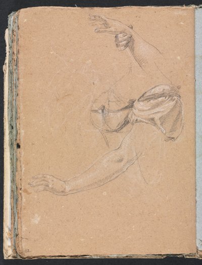 Verona Sketchbook: Kvinnelige armer og hender med draperi (side 82) av Francesco Lorenzi