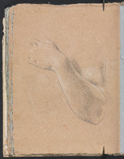 Verona Skissebok: Venstre arm og hånd side 46, 1760. av Francesco Lorenzi