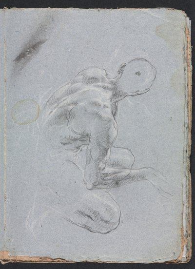 Verona Sketchbook: Naken mann bakfra (side 9) av Francesco Lorenzi