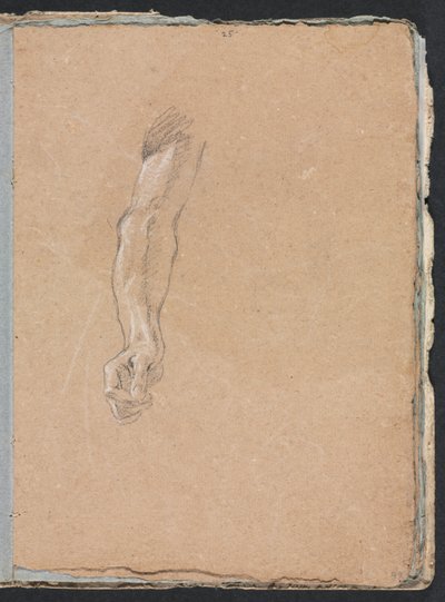 Verona Skissebok: Høyre arm og hånd side 49, 1760. av Francesco Lorenzi