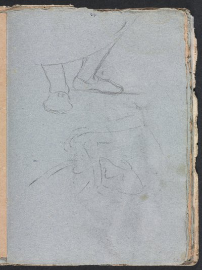Verona Sketchbook: Studie av føtter (side 53) av Francesco Lorenzi