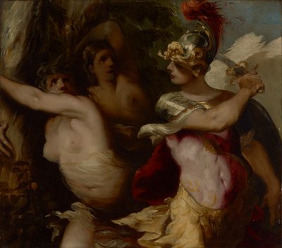 Rinaldos erobring av den fortryllede skogen, ca. 1650–1655 (olje på kobber) av Francesco Maffei