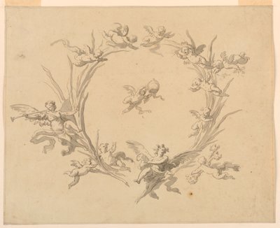 Studie for Fresco Decoration, Quirinal Palace, Roma av Francesco Manno