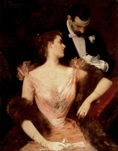 Invitasjon til valsen, rundt 1894 (olje) av Francesco Miralles Galaup