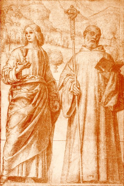 Døperen Johannes og St. Benedikt av Francesco Morone