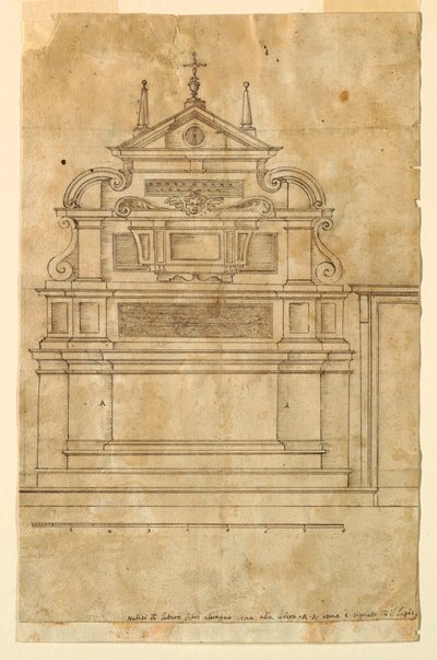 Prosjekt for et alter av Francesco Mosca
