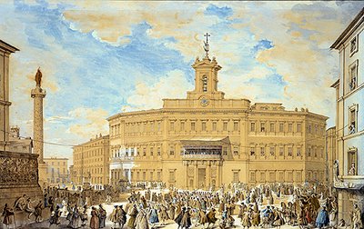 Utsikt over Roma (akvarell på papir) av Francesco Panini