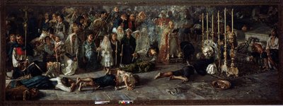 Il voto (Fete til hyllest til St Pantaleon 27. juli i Miglianico i Abruzzo, Italia) - olje på lerret av Francesco Paolo Michetti