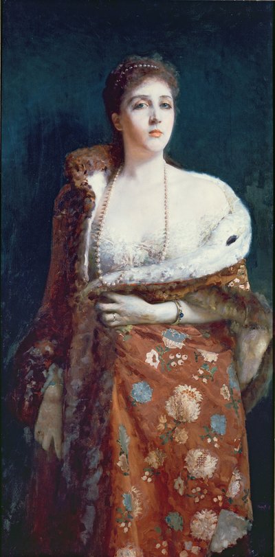 Portrett av hertuginnen av Fondi av Francesco Paolo Michetti