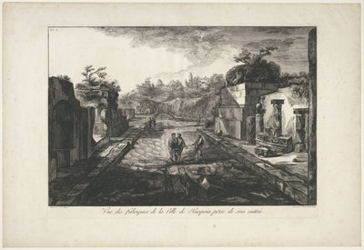 Utsikt over ruinene av Pompeii Utsikt over fabrikkene i byen Pompeia, tatt fra inngangen (tittel på objekt) av Francesco Piranesi