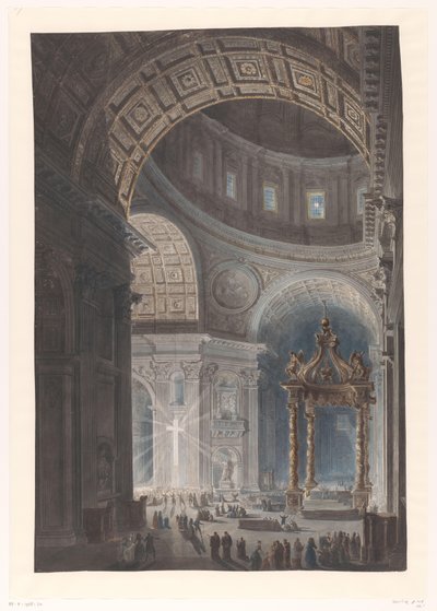 Belysning av det hellige kors i St. Peters belysning av korset i St. Peters basilika av Francesco Piranesi