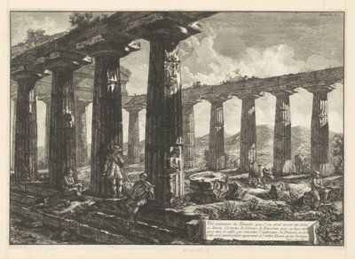 Juno-tempelet i Paestum Vue intérieure du Temple, que l