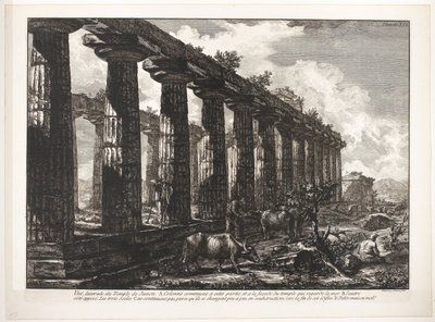 Athenas tempel i Paestum De tempel van Juno av Francesco Piranesi