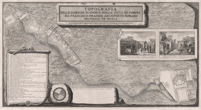 Topografi av fabrikkene oppdaget i byen? av Pompeii av Francesco Piranesi