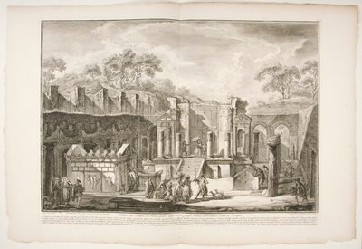 Utsikt over tempelet d av Francesco Piranesi