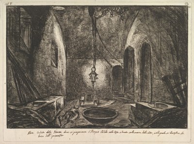 Utsikt over Pompeii En annen utsikt over rommet der Bogno Caldo ble klargjort. . . .n.d. av Francesco Piranesi