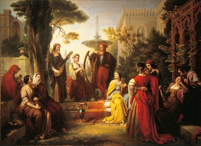 Italia, Treviso, Decamerons historiefortellere av Francesco Podesti