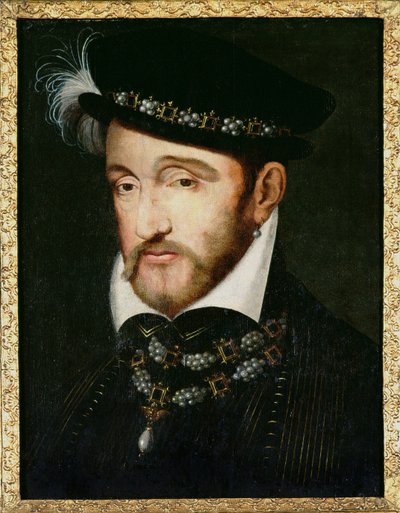 Portrett av Henrik II (1519-59) av Francesco Primaticcio