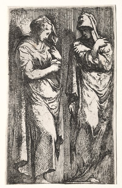 To romerske kvinner. av Francesco Primaticcio