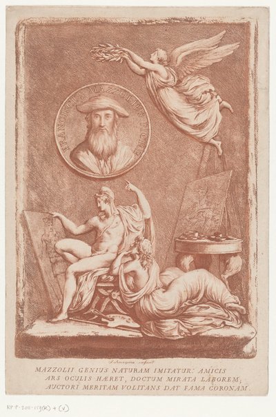 Alegoria artistului Francesco Mazzoli, cunoscut sub numele de Parmigianinonorwegian av Francesco Rosaspina