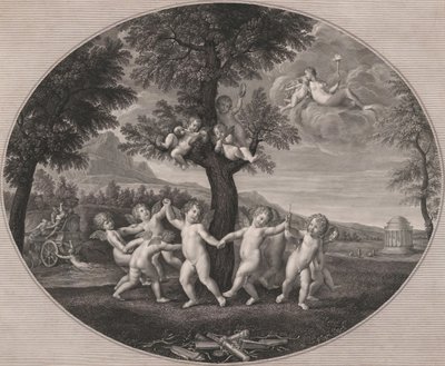 Amorer feirer voldtekten av Proserpina, 1805-12. av Francesco Rosaspina