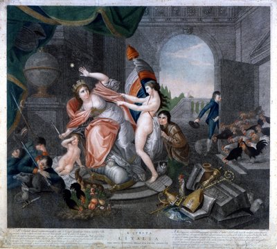 Den franske republikken stripper Italia (BONNET PHRYGEN) eller "" E questa l