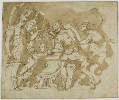Camillus angriper Brennus av Francesco Salviati