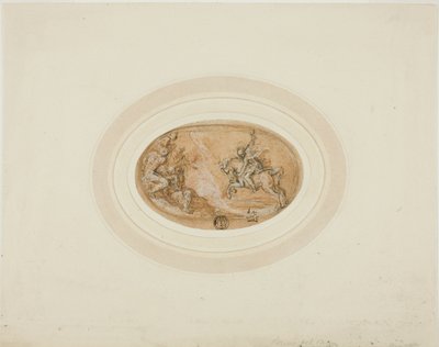 Marcus Curtius hopper ned i avgrunnen av Francesco Salviati