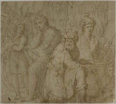En del av Furius Camillus#39; triumf og utnyttelser av Francesco Salviati
