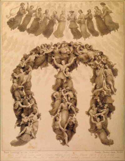 Illustrasjon til den guddommelige komedie av Dante Alighieri Paradiso canto XVIII av Francesco Scaramuzza
