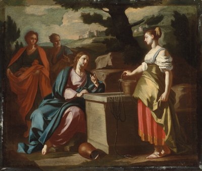 Kristus og kvinnen i Samaria ved brønnen av Francesco Solimena
