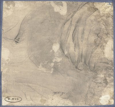 Fragment av en krittskisse av Francesco Solimena