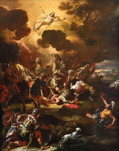 La conversion de Saint Paul - The Conversion of Saint Paul - Francesco Solimena (1657-1747). Olje på lerret Dimensjon : 129x102 cm Privat samling av Francesco Solimena