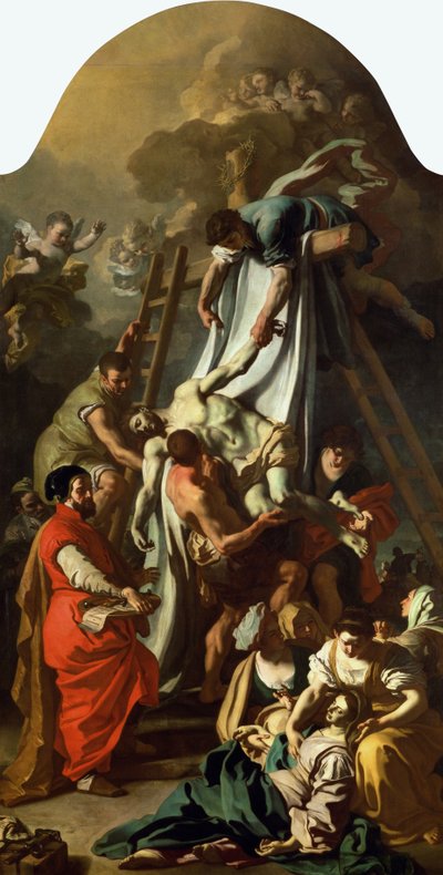 Nedstigningen fra korset, 1729 av Francesco Solimena