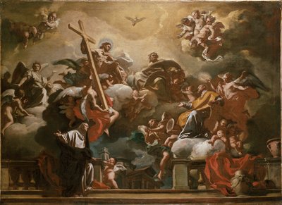 Den hellige treenighet med den hellige Philip Neri i herlighet, c1727-1730 av Francesco Solimena
