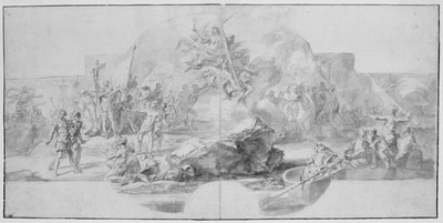 Landingen av Columbus i Amerika, 1715-1716 av Francesco Solimena