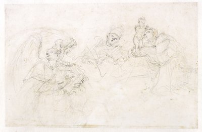 Tre helgener: Sts Vincent Ferrer, en pave og Antonius av Padova av Francesco Solimena