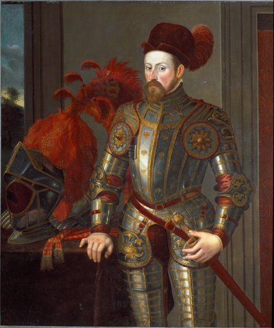 Portrett av Ferdinand av Tyrol (Ferdinand II erkehertug av Østerrike), etter 1546 (maleri) av Francesco Terzio