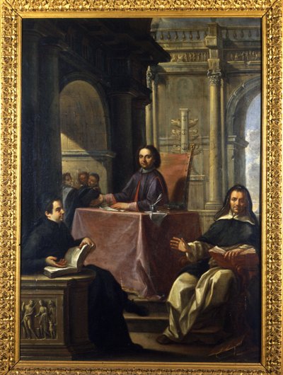 Tvist mellom en jesuite og en dominikaner etter motreformen, maleri av F. Trevisani (1656-1746), Museum of Rome. av Francesco Trevisani