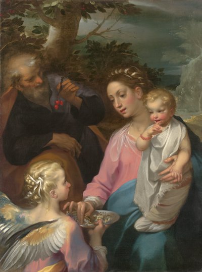 The Rest on the Flight into Egypt, c.1569 (oil on canvas)   1426337   no       norwegian Successfully Translated  Original: The Alcove Translat: The Alcove 1273168 no norwegian Successfully Translated Original: Retreat of Hernando Cortes form Tenochtitlan, av Francesco Vanni