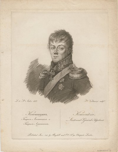 Portrett av grev Pjotr ​​Petrovitsj Konovnitsyn 1764-1822, 1813 av Francesco Vendramini