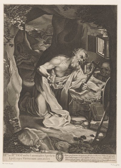 Saint Hieronymus i villmarken av Francesco Villamena