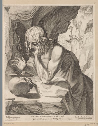 Saint Hilarion av Francesco Villamena