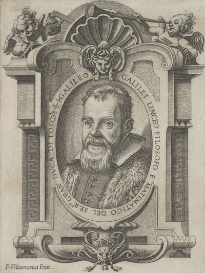Portrett av Galileo Galilei, 1613. av Francesco Villamena