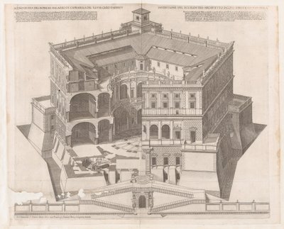 Mirror of Roman Magnificence: Farnese Palace, 1500-tallet., 1500-tallet. av Francesco Villamena