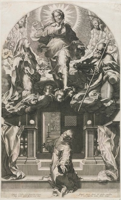 Ekstasen til St. Frans. av Francesco Villamena