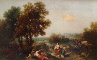 Landskap med figurer, 1700-tallet, 1915 av Francesco Zuccarelli