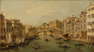 Venezia: Rialto av Francesco circle of Guardi