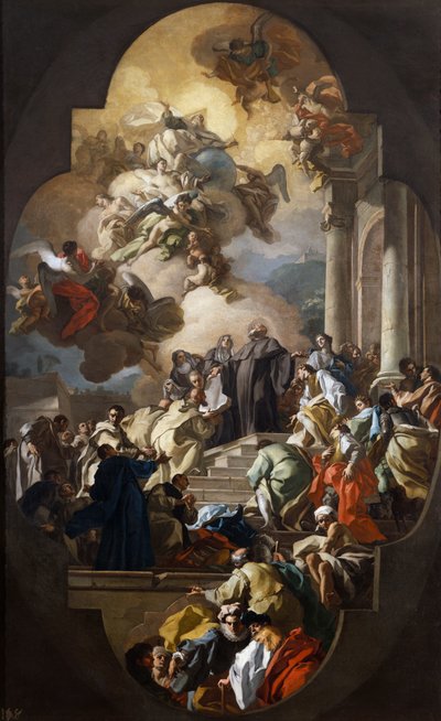 Visjon av St. Benedikt av Francesco de Mura