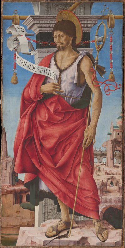 Griffoni Polyptych: Døperen Johannes, ca 1472-1473. av Francesco del Cossa